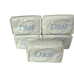 Dial Antibacterial 4ounce Soap Bars Collectible Lot of 5 Bars Unopened  USA
